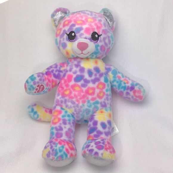 Build-A-Bear Rainbow Leopard Print Kitty - Picture 1 of 9